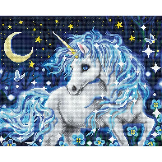 Diamond Dotz&#xAE; Intermediate Moonlight Unicorn Diamond Painting Kit